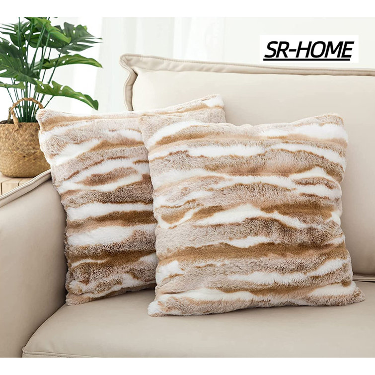 Rabbit fur online pillow